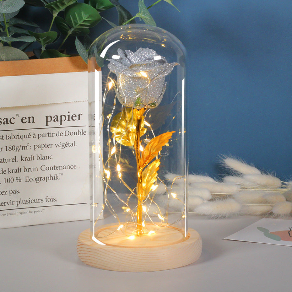 Premium Eternal Rose with LED Light - Enchanted Glass Dome | Perfect Romantic Gift That Lasts Forever