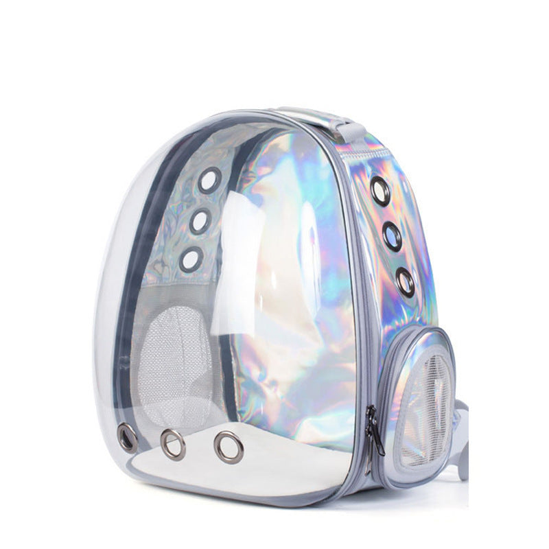 Premium Transparent Cat Carrier Backpack - Space Capsule Design for Safe & Stylish Pet Travel