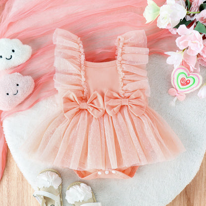 Jumpsuit Baby Princess Dress – Net Skirt Baby Body Pants Outfit, Cute Baby Skirt and Jumpsuit Set
