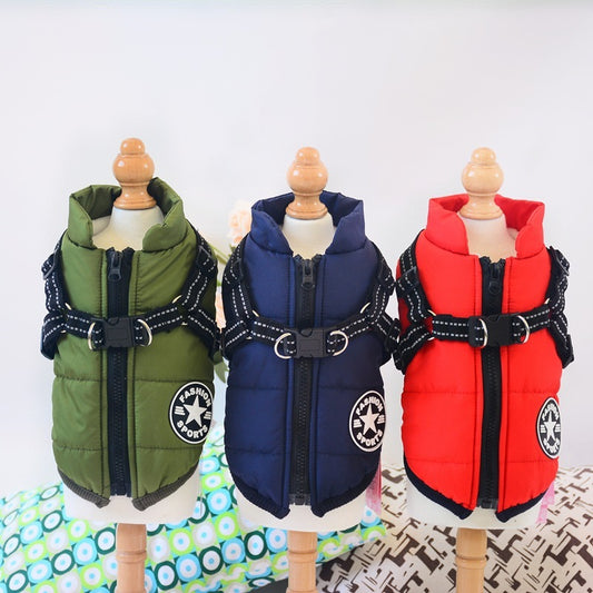 Premium Waterproof Winter Dog Coat with Built-In Harness - All-Weather Protection for All Breeds
