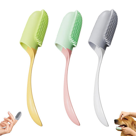 Professional Pet Dental Care Kit - Veterinarian-Approved Silicone Finger Toothbrush for Dogs & Cats