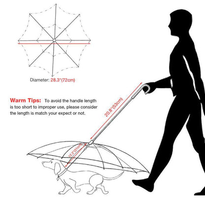 Premium Transparent Dog Umbrella with Leash - All-Weather Protection System for Rainy Day Walks
