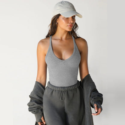 Women's Spring Knitted Vest – Sexy Slim Fit Sleeveless Top for Casual Style