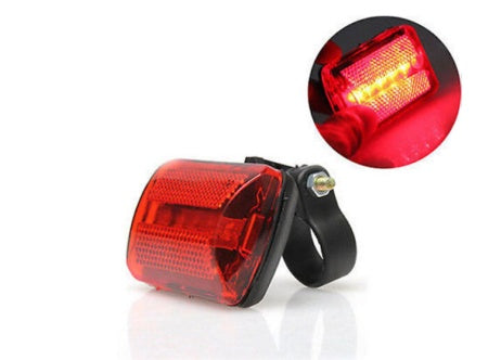 Premium LED Bicycle Tail Light - 5 LED + 2 Laser Safety System for Maximum Visibility & Accident Prevention