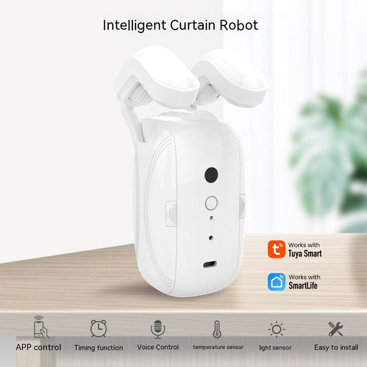 WiFi Curtain Robot – Smart Home Roman Rod Electric Curtain Companion with Remote Control and Automation