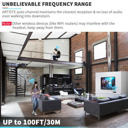 TV Wireless Headphones – On-Ear Bass Headphones for Clear Sound & Comfortable Listening