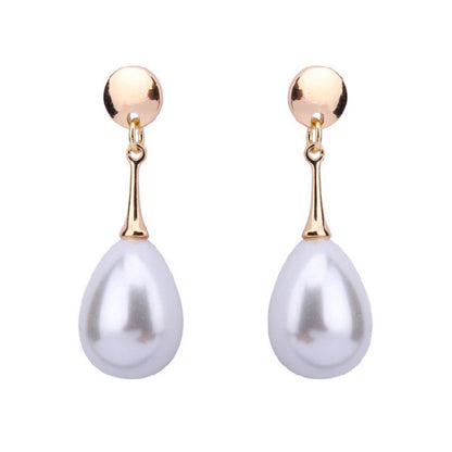 Simple Waterdrop Pearl Earrings for Women