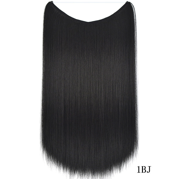 Premium 22-Inch Invisible Wire Hair Extensions - Silky Straight Synthetic Hairpieces | 13 Styles