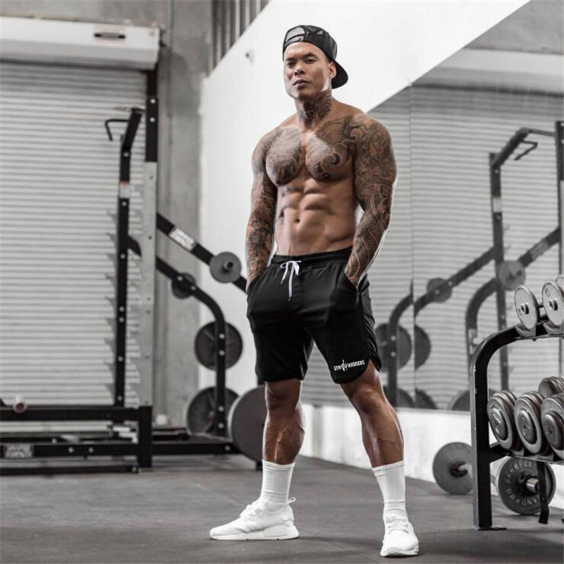 Summer Brand Mesh Quick-Dry Fitness Shorts for Men – Knee-Length Gym Workout Shorts