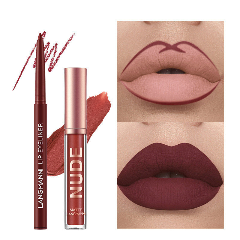 12 Pcs Lipstick & Lip Liner Set – 6 Waterproof Matte Lipsticks + 6 Lip Liner Pens Long Lasting Makeup Gift for Women & Girls