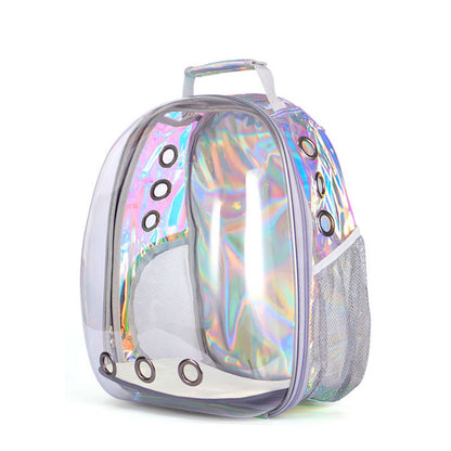 Premium Transparent Cat Carrier Backpack - Space Capsule Design for Safe & Stylish Pet Travel