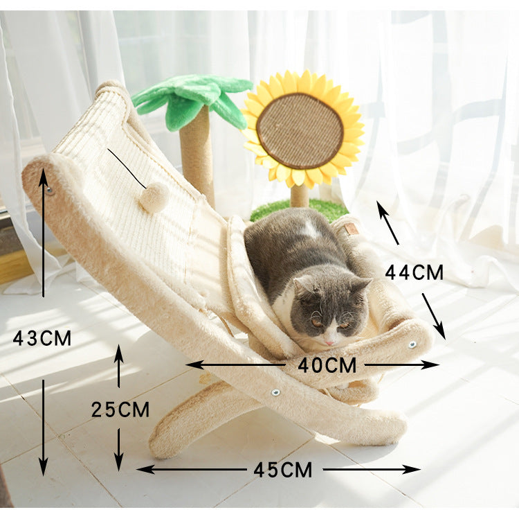 Luxury Cat Sunbathing Sofa - Premium Comfort Lounger for Ultimate Relaxation & Window Perching