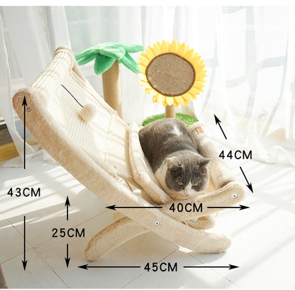 Luxury Cat Sunbathing Sofa - Premium Comfort Lounger for Ultimate Relaxation & Window Perching