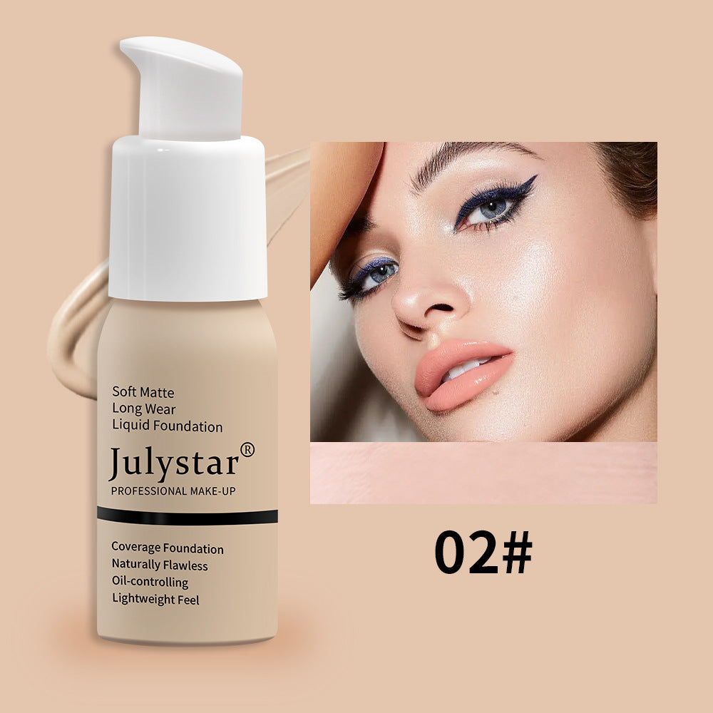 Premium Liquid Foundation - Waterproof Long-Lasting Concealer | Full Coverage Makeup in 10 Shades