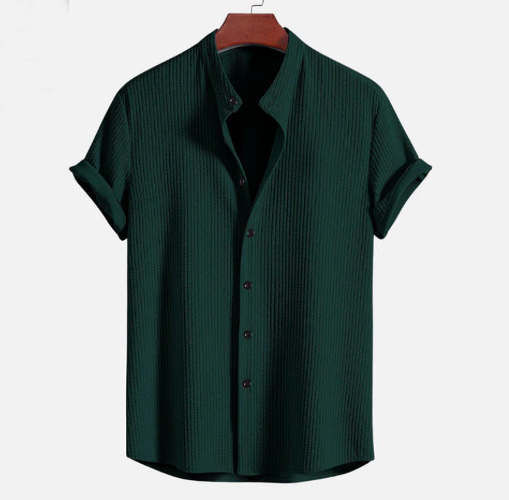 Short Sleeve Loose Shirt Top for Men, Summer Casual Clothing