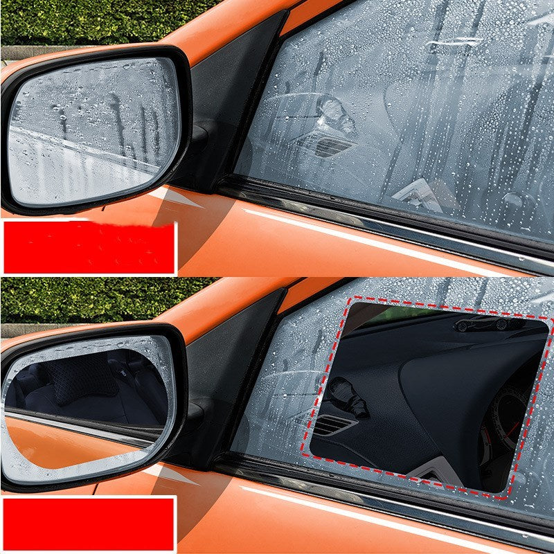 Premium Car Rearview Mirror Rainproof Film - Crystal Clear Anti-Fog Protection for Safe Driving
