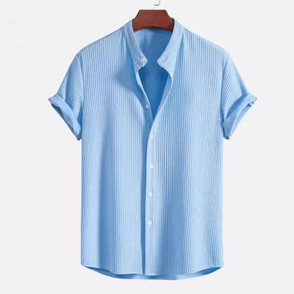 Short Sleeve Loose Shirt Top for Men, Summer Casual Clothing