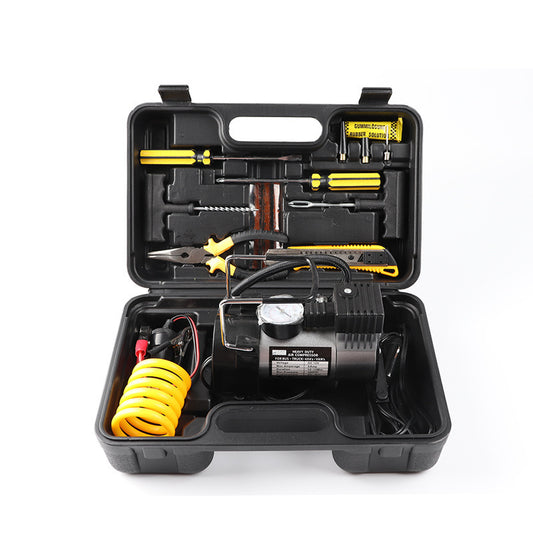 Professional Electric Tire Repair Kit - Complete Portable Emergency Tool Box for Instant Car Tire Fixes