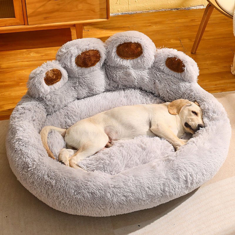Premium Fleece-Lined Dog Bed - Luxury Sofa Mattress for Medium & Large Dogs