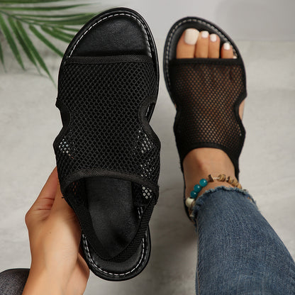 Unisex Mesh Sandals – Summer Casual Breathable Flat Beach Shoes for Women & Men