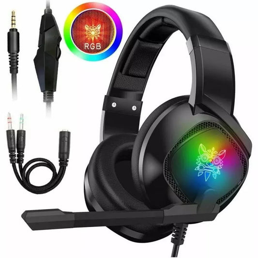 Gaming Headset for Xbox One & PS4 – Over-Ear RGB Headphones with Noise Cancellation, Microphone, and Volume Controller