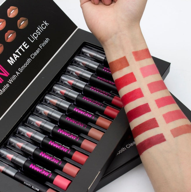 Professional Matte Velvet Lipstick Collection - Waterproof Long-Lasting Lip Color Set for All-Day Wear