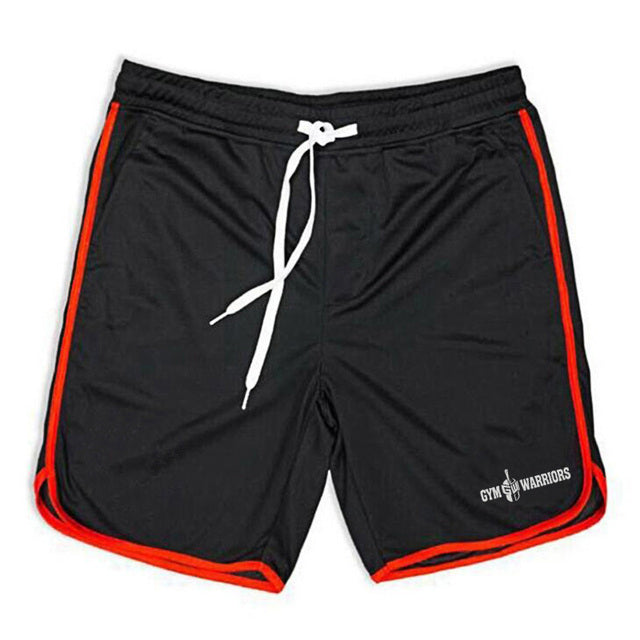 Summer Brand Mesh Quick-Dry Fitness Shorts for Men – Knee-Length Gym Workout Shorts