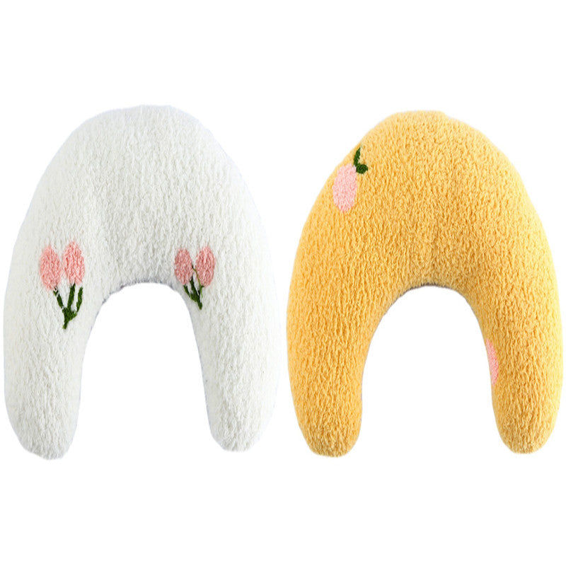 Premium U-Shaped Pet Neck Pillow - Ergonomic Sleep Support for Cats & Small Dogs