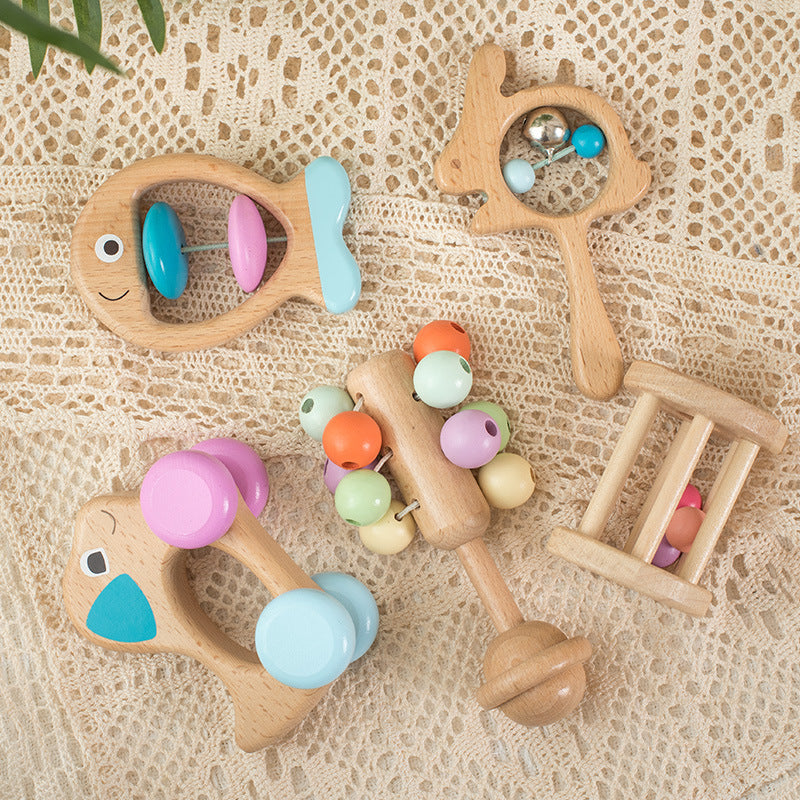 Newborn Baby Beech Educational Toys – Safe and Non-Toxic Wooden Learning Toys for Infants, Sensory Development