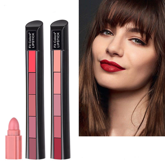 Professional Matte Lipstick Collection – 5 Stunning Shades with Velvet Finish & Long-Lasting Waterproof Formula