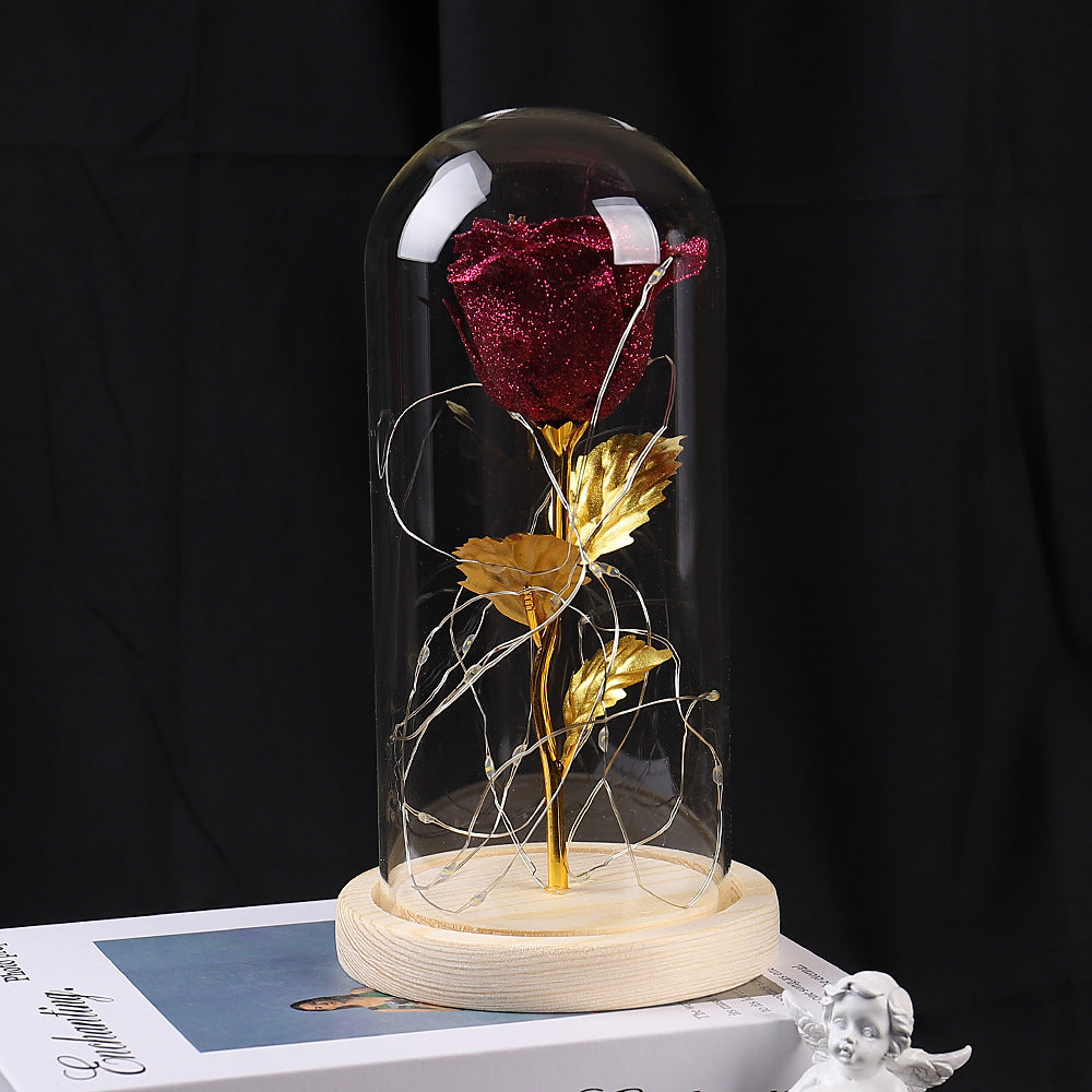 Premium Eternal Rose with LED Light - Enchanted Glass Dome | Perfect Romantic Gift That Lasts Forever