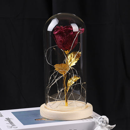 Premium Eternal Rose with LED Light - Enchanted Glass Dome | Perfect Romantic Gift That Lasts Forever