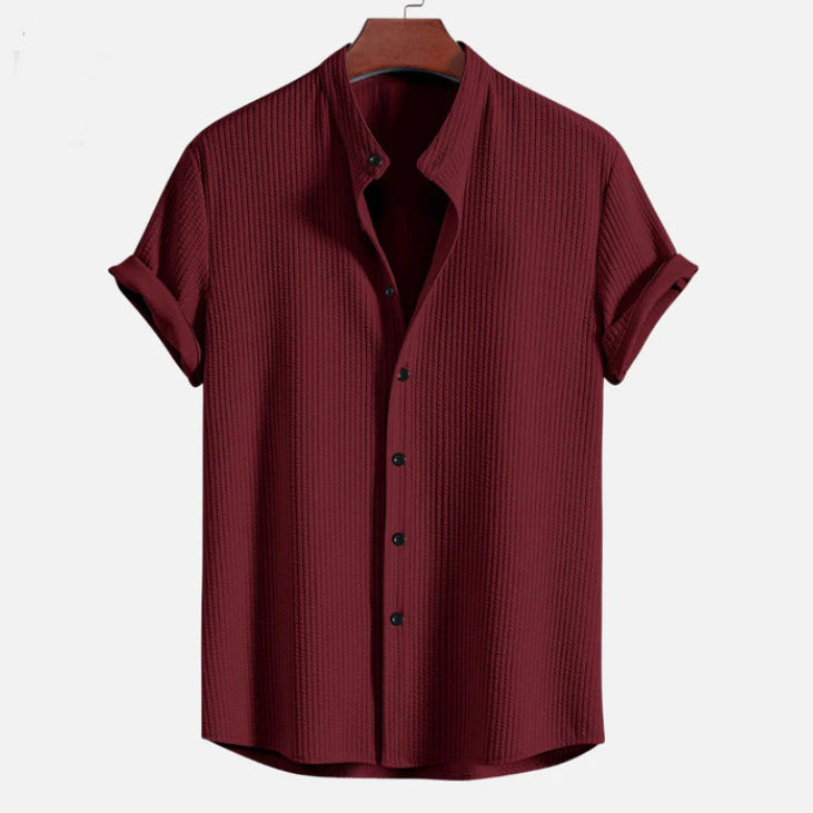 Short Sleeve Loose Shirt Top for Men, Summer Casual Clothing