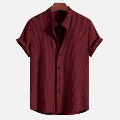 Short Sleeve Loose Shirt Top for Men, Summer Casual Clothing