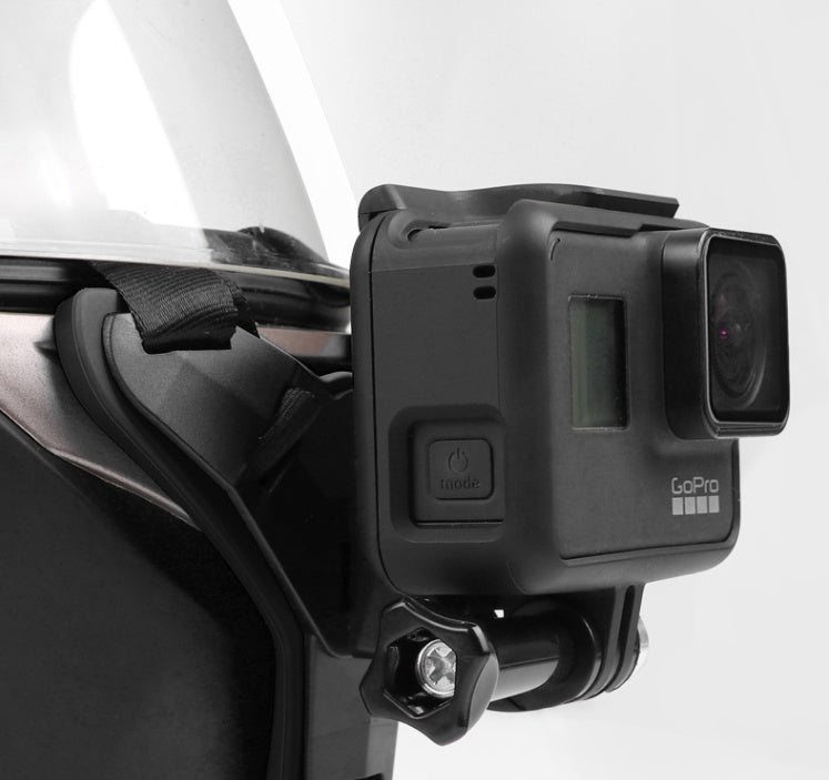 Universal Action Camera Helmet Mount - Professional Motorcycle & Bike Chin Bracket for GoPro Hero & DJI