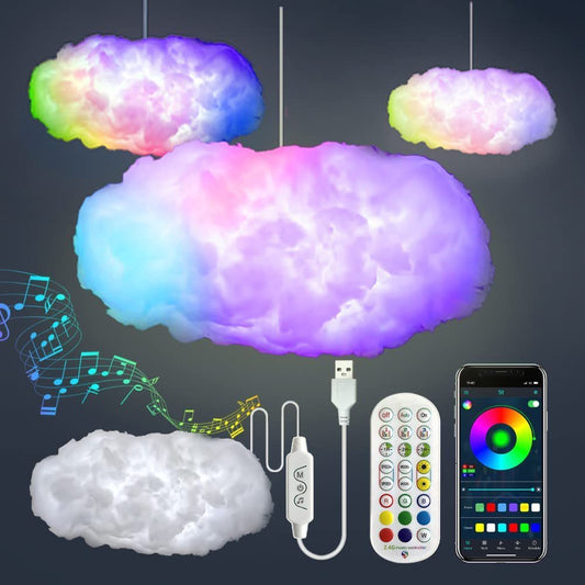 Premium Smart Cloud Light - 3D RGBIC Music Sync with App Control | Transform Any Room Into a Sky