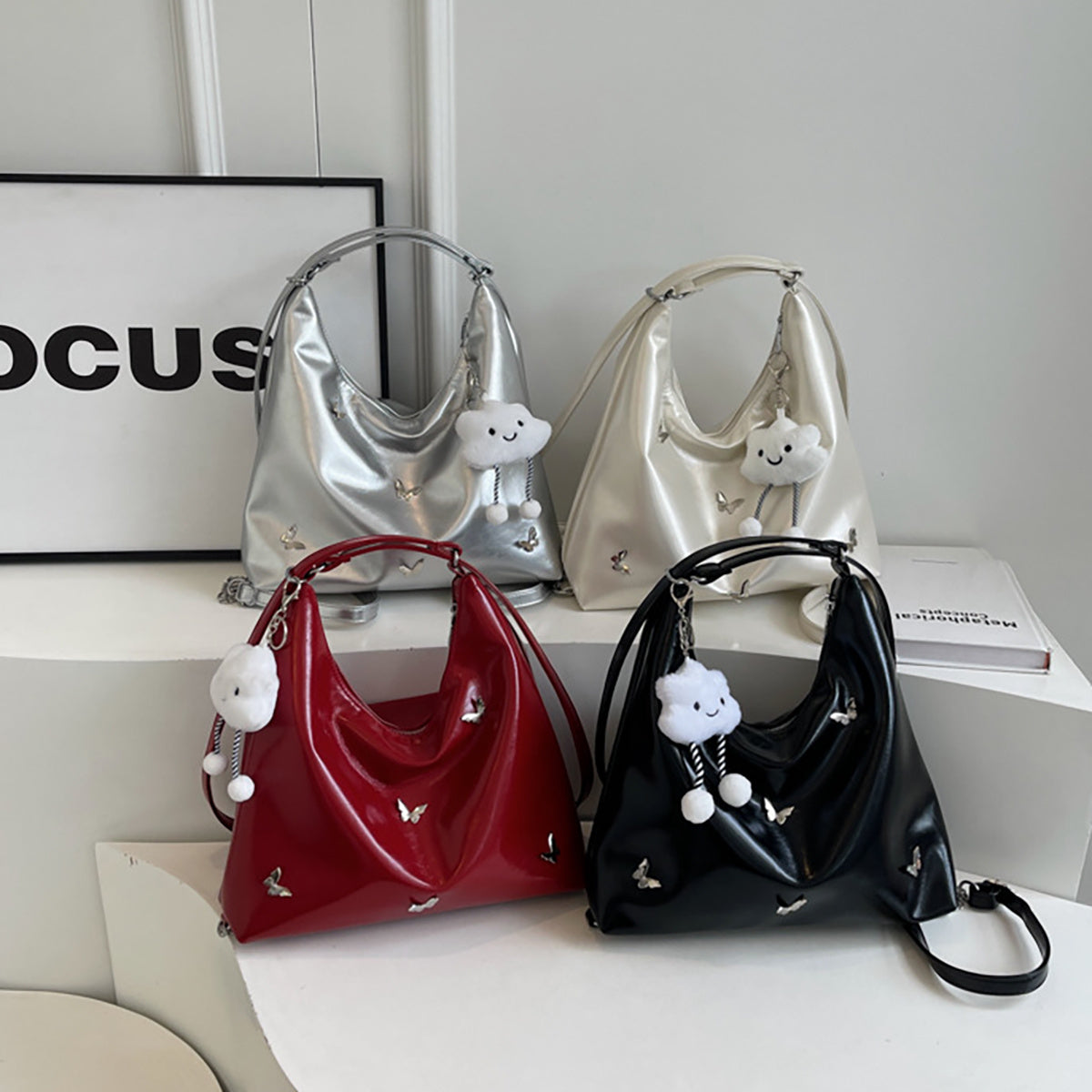 Large Designer Handbags for Women, Adjustable Strap Leather Crossbody Shoulder Bags, Purses for Ladies