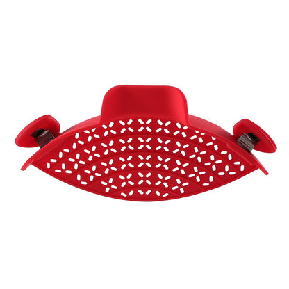 Premium Silicone Pot Drain Stopper - Heat-Resistant Spill Guard & Side Strainer | Kitchen Safety Essential