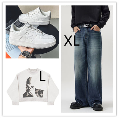 Thick Soled White Casual Sneakers for Men - Trendy Platform Sneakers