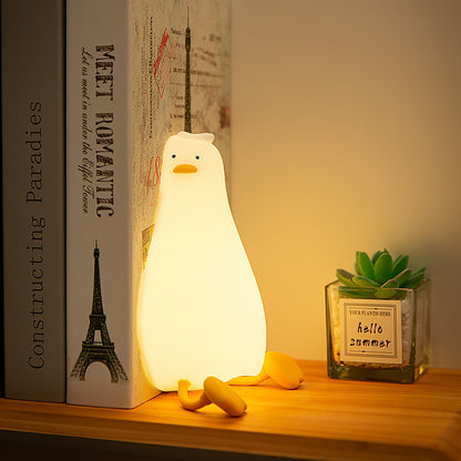 Premium Smart Duck Night Light - Silicone LED Bedside Lamp with Sleep Mode & Touch Control for Kids