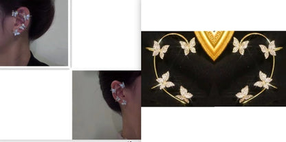 Fashion Butterfly Ear Clip and Ear Hook - Stylish Women's Jewelry for Elegant Looks