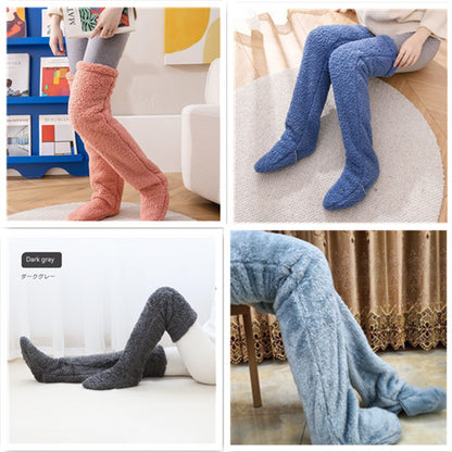 Over-the-Knee Fuzzy Socks for Women – Warm Winter Long Sleeping & Lounge Socks