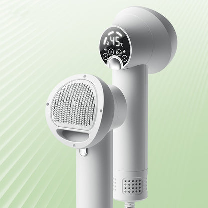 Professional Smart Pet Hair Dryer - Silent 2-in-1 Blow Dryer & Grooming Comb for Dogs & Cats
