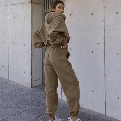 Women’s Casual Hoodie Coat Sports Suit – New Autumn and Winter Hoodie Tracksuit