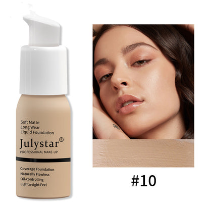Premium Liquid Foundation - Waterproof Long-Lasting Concealer | Full Coverage Makeup in 10 Shades