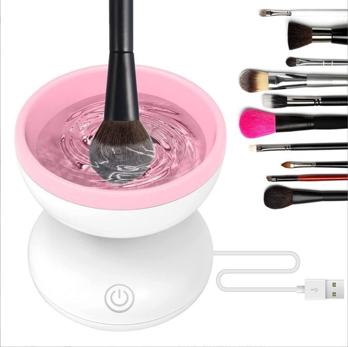 USB Electric Makeup Brush Cleaner – Automatic Portable Cosmetic Brush Washing & Drying Machine for All Brush Sizes