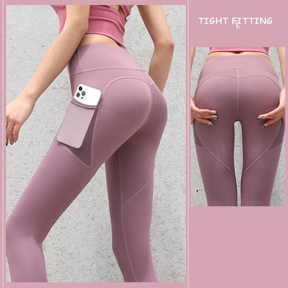 High Waist Seamless Gym Leggings for Women – Push Up Yoga Pants with Pockets