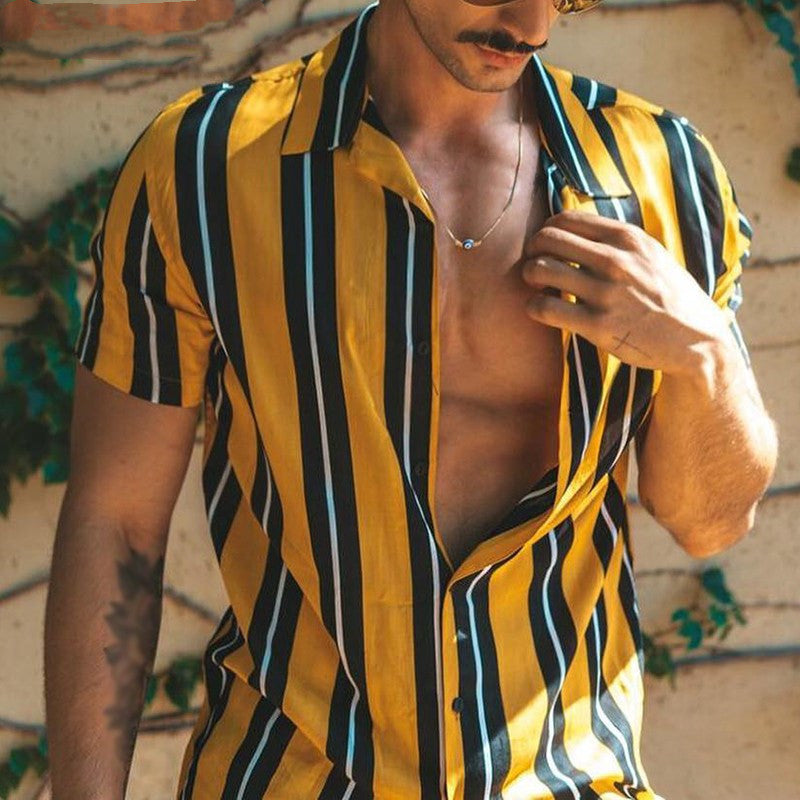 Soft Casual Shirt for Men – Summer Streetwear Short Sleeve Top