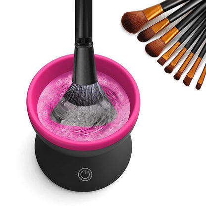 USB Electric Makeup Brush Cleaner – Automatic Portable Cosmetic Brush Washing & Drying Machine for All Brush Sizes