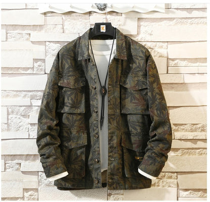 New Men's Camouflage Denim Jacket Coat